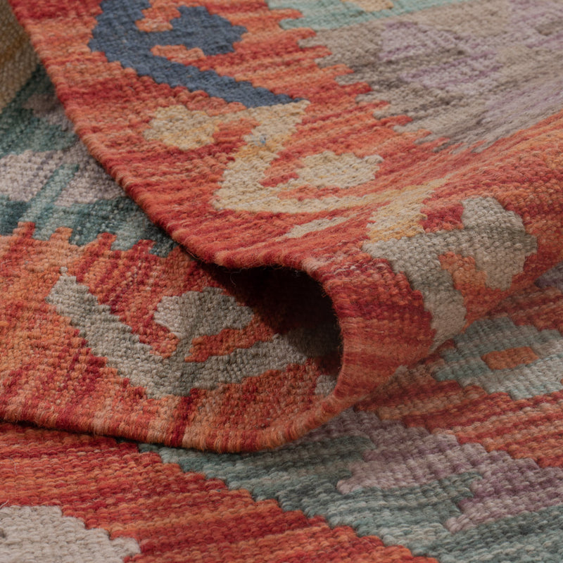 Kelim Rug - Splash - 198 x 154 cm - multicolored