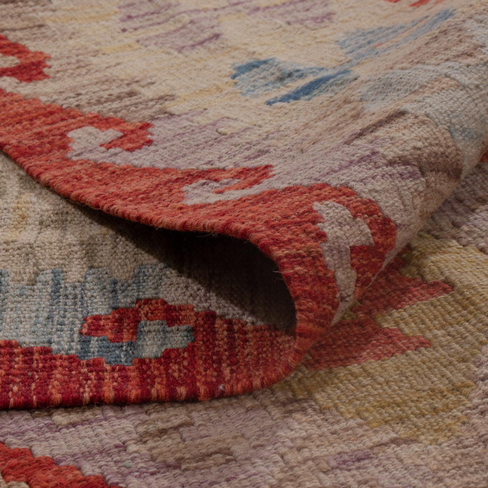 Kelim Rug - Splash - 191 x 145 cm - multicolored