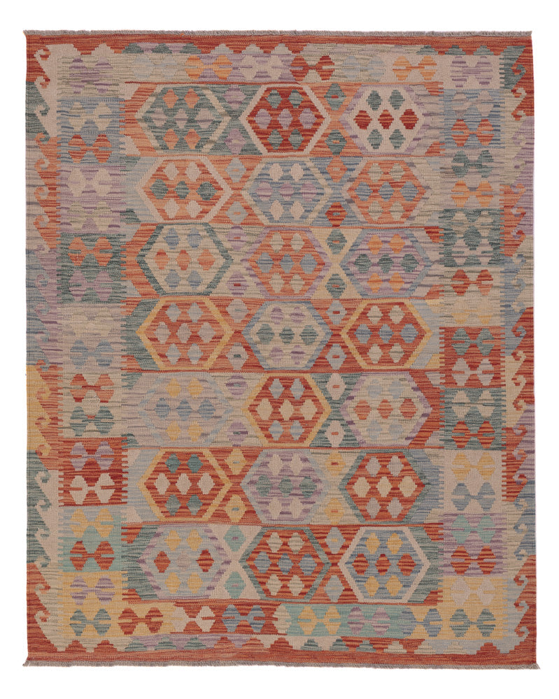 Kelim Rug - Splash - 192 x 150 cm - multicolored