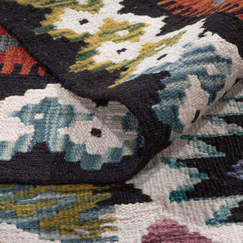 Kelim Rug - Splash - 303 x 206 cm - multicolored