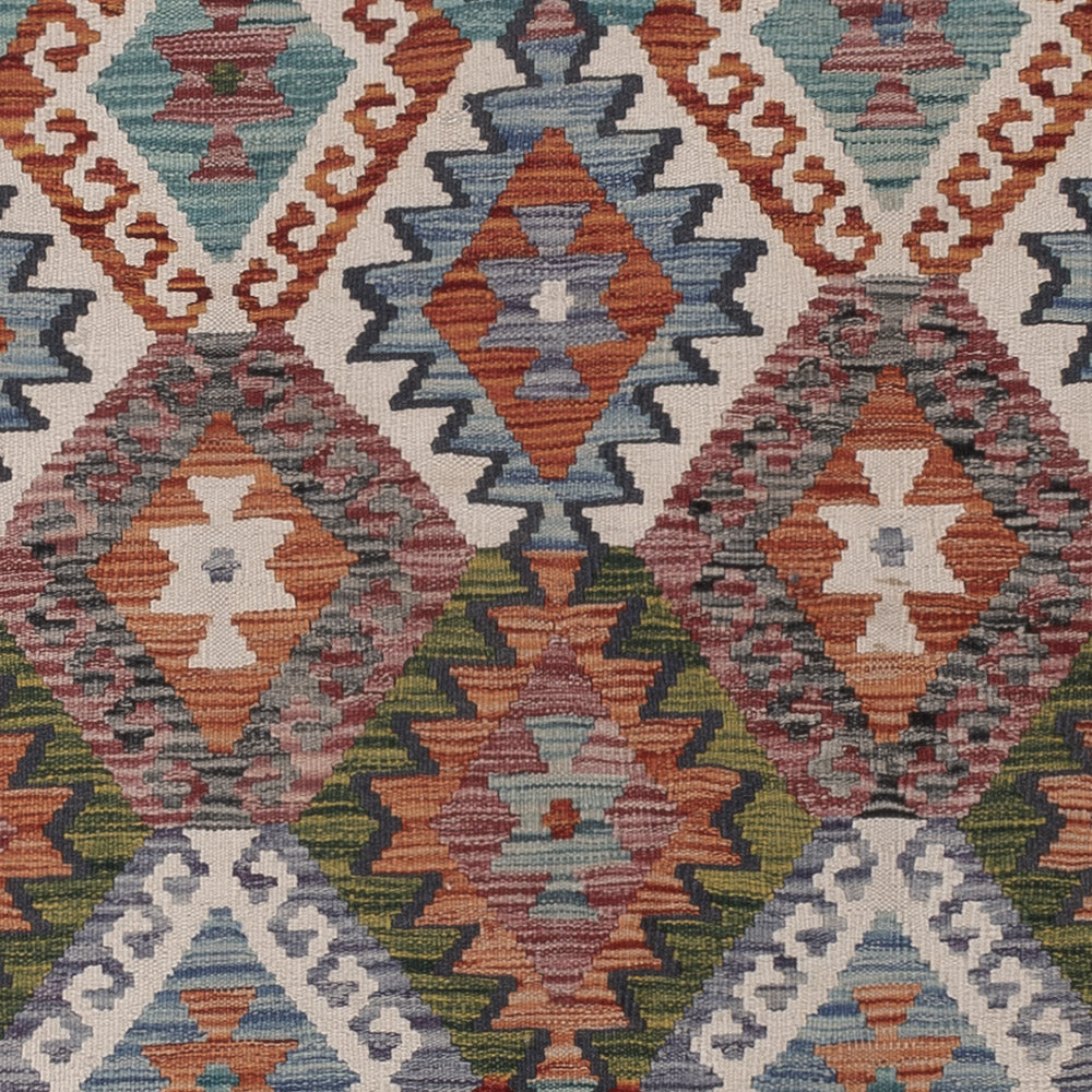 Kelim Rug - Splash - 316 x 205 cm - multicolored