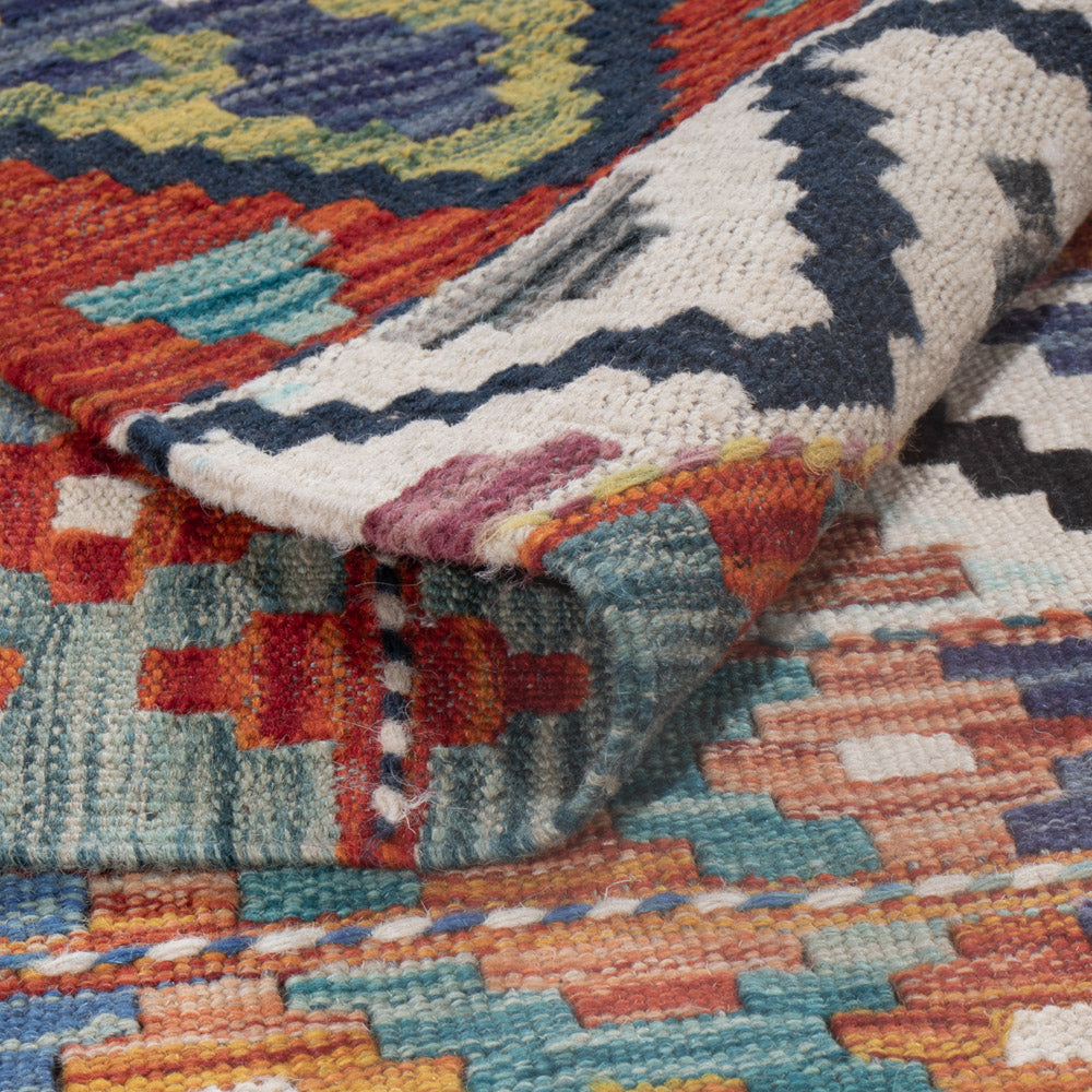 Kelim Rug - Splash - 237 x 176 cm - multicolored