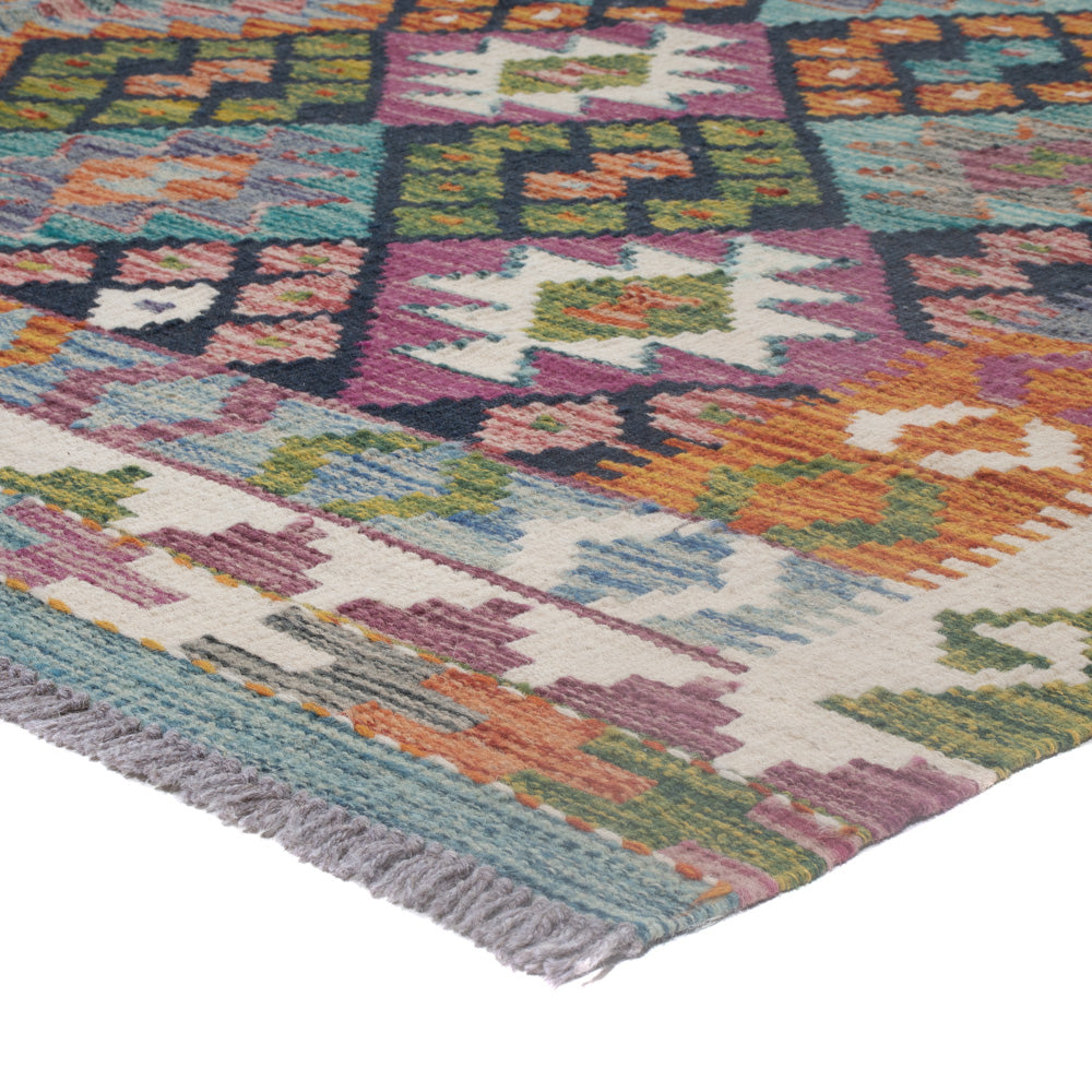 Kelim Rug - Splash - 252 x 177 cm - multicolored