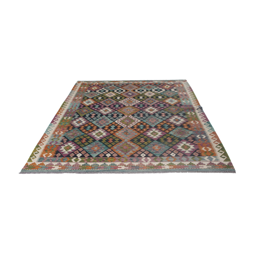 Kelim Rug - Splash - 252 x 177 cm - multicolored