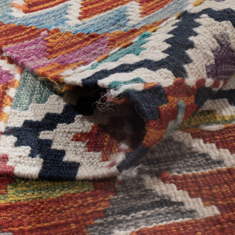 Kelim Rug - Splash - 256 x 175 cm - multicolored