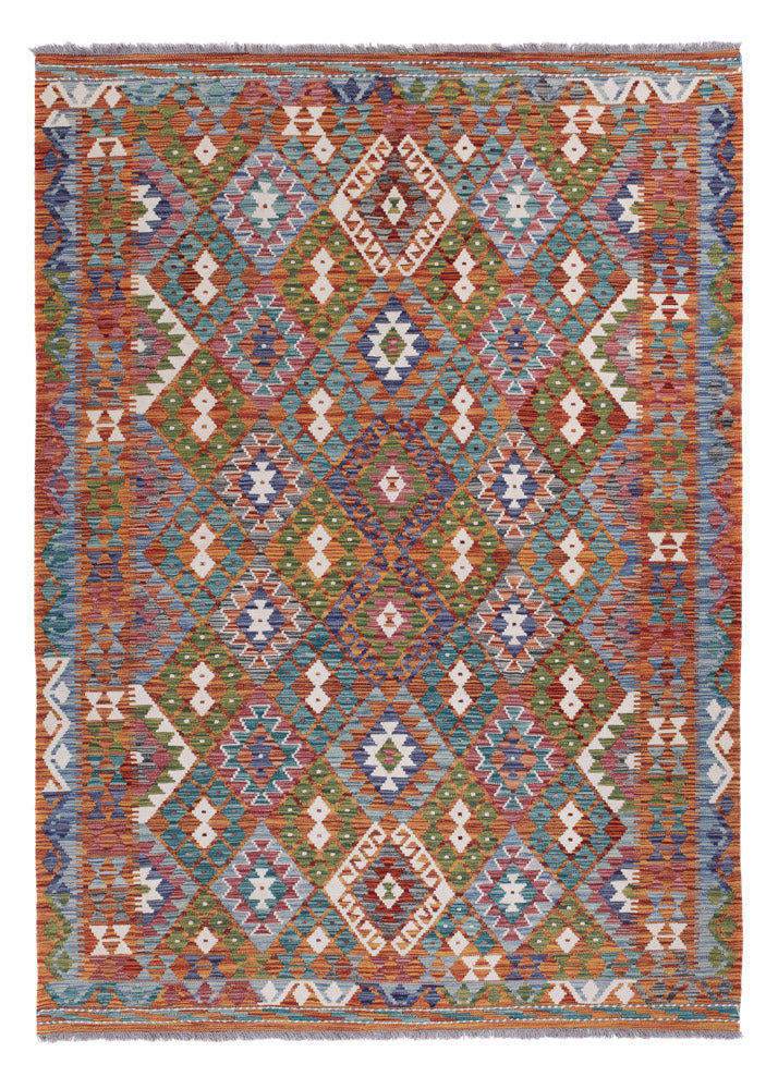 Kelim Rug - Splash - 247 x 178 cm - multicolored