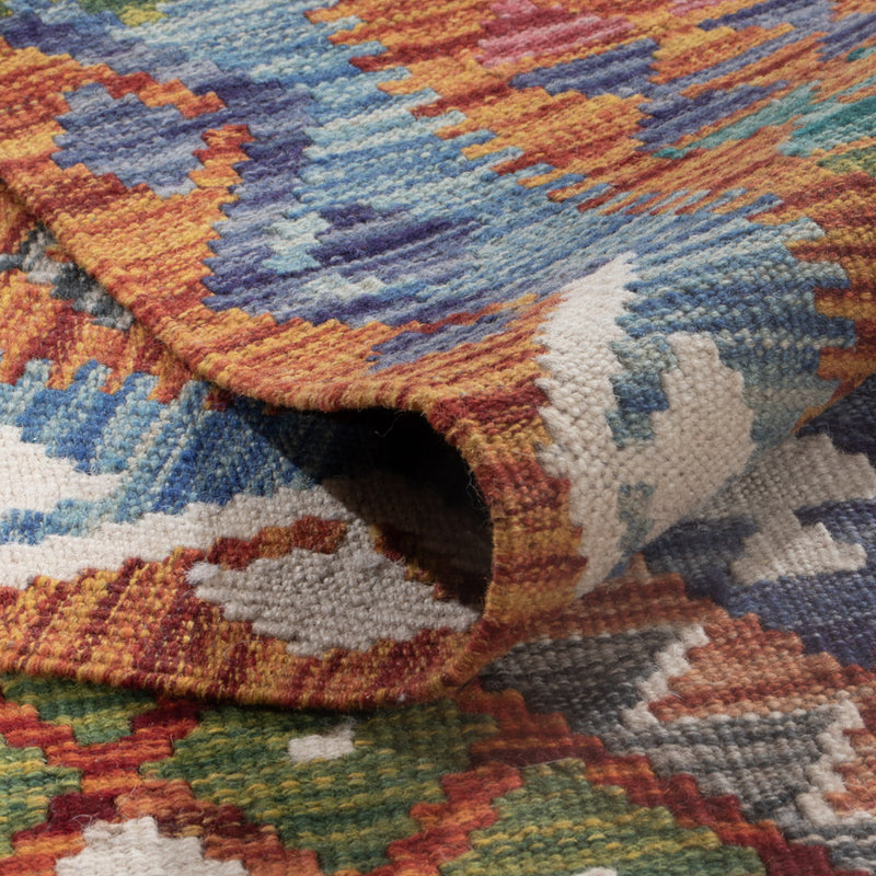 Kelim Rug - Splash - 247 x 178 cm - multicolored