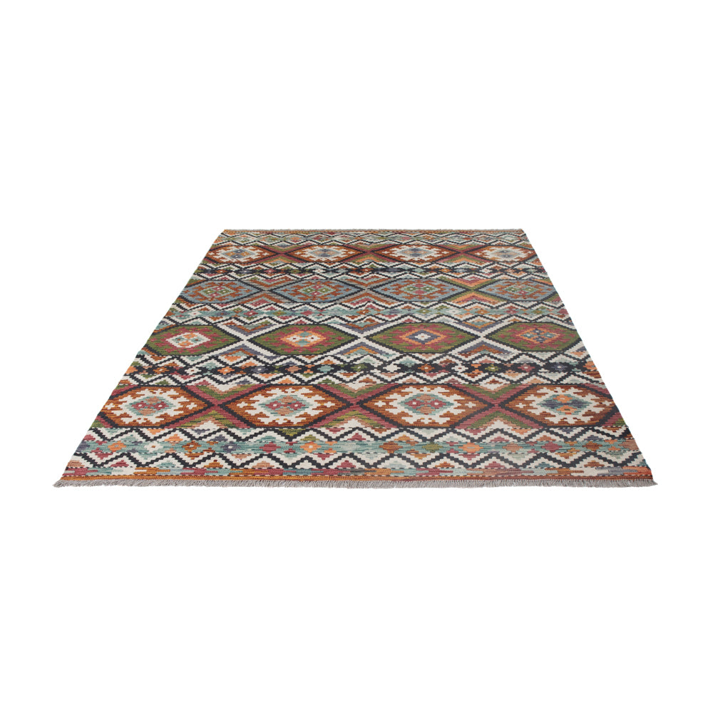 Kelim Rug - Splash - 256 x 190 cm - multicolored