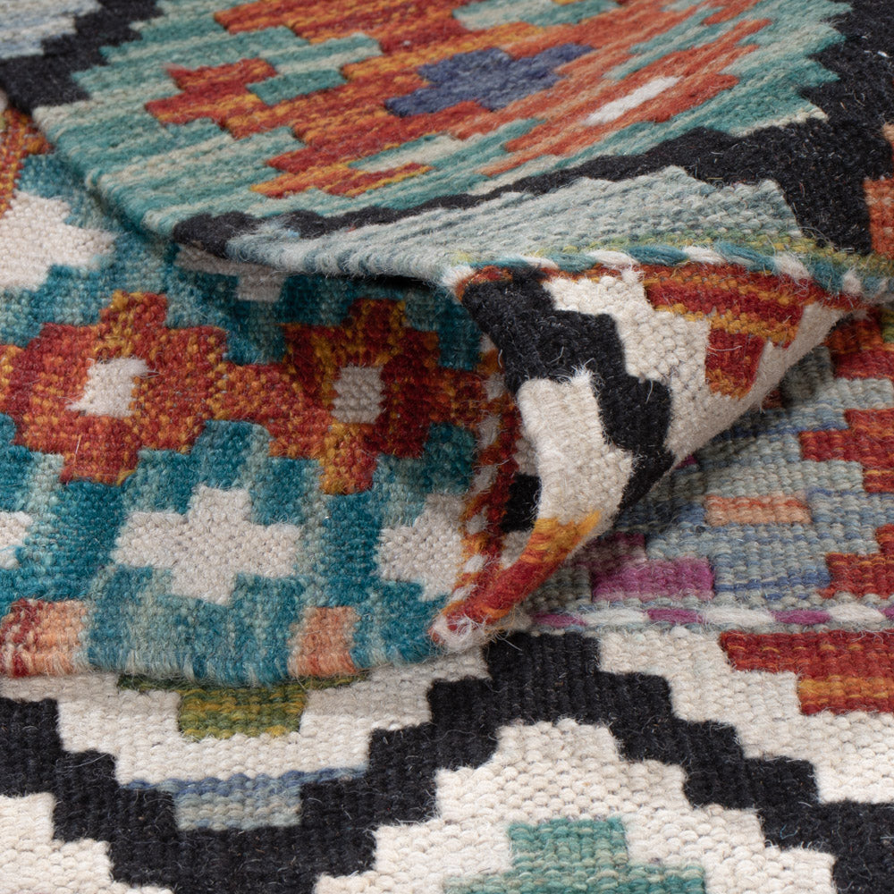 Kelim Rug - Splash - 287 x 197 cm - multicolored