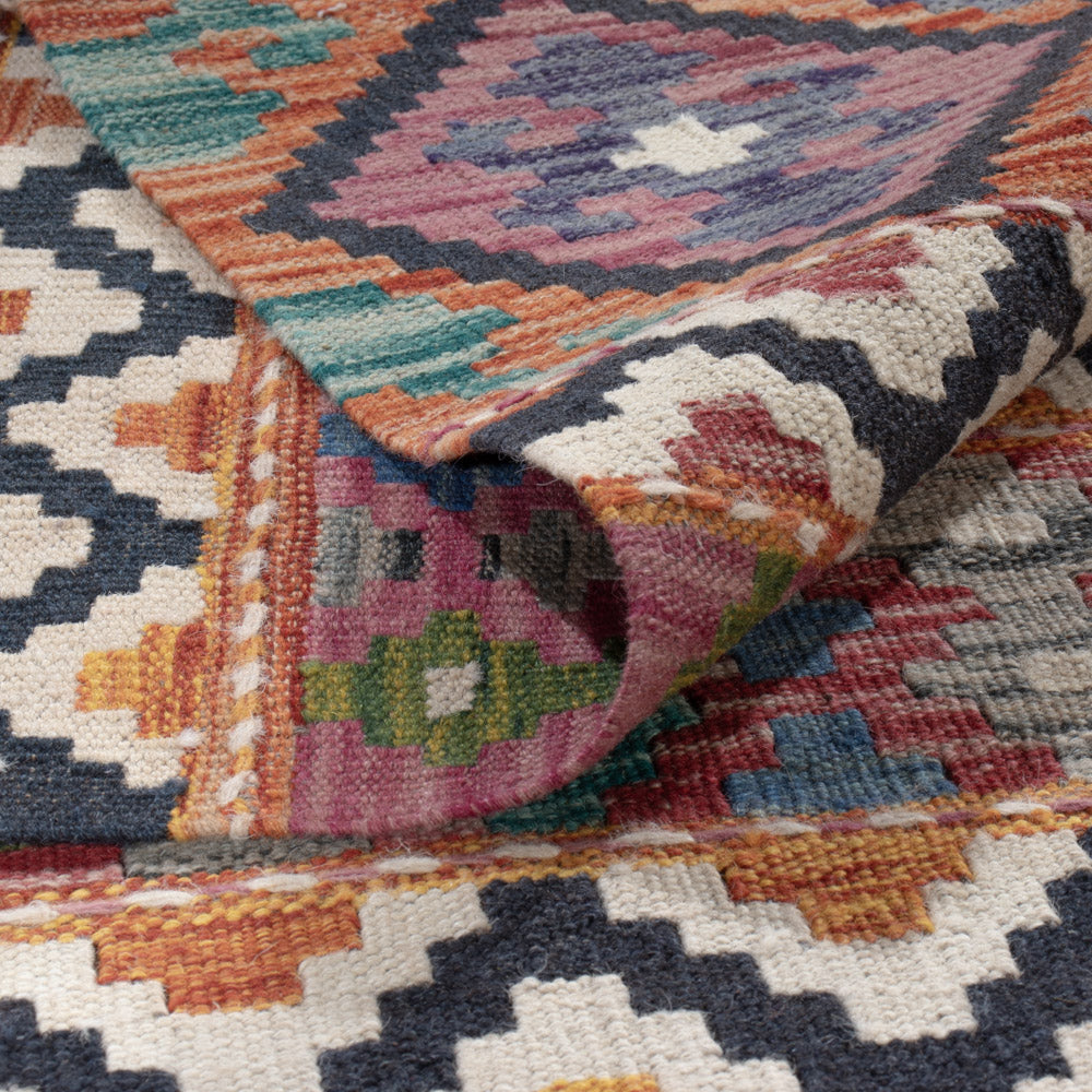 Kelim Rug - Splash - 301 x 212 cm - multicolored