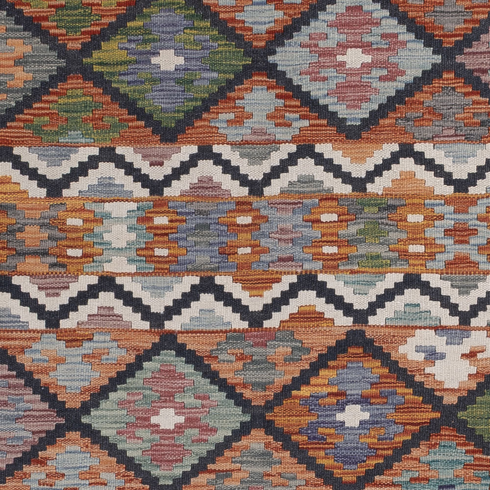 Kelim Rug - Splash - 244 x 185 cm - multicolored