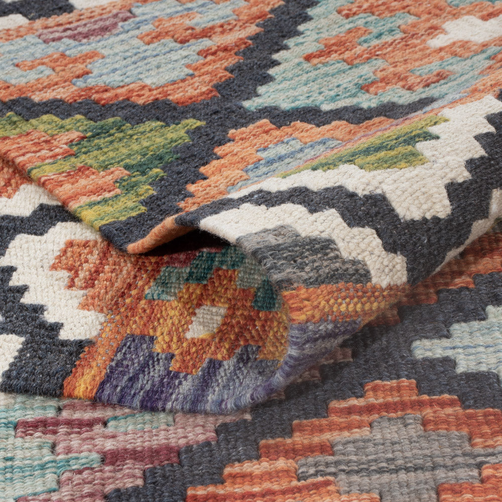 Kelim Rug - Splash - 244 x 185 cm - multicolored