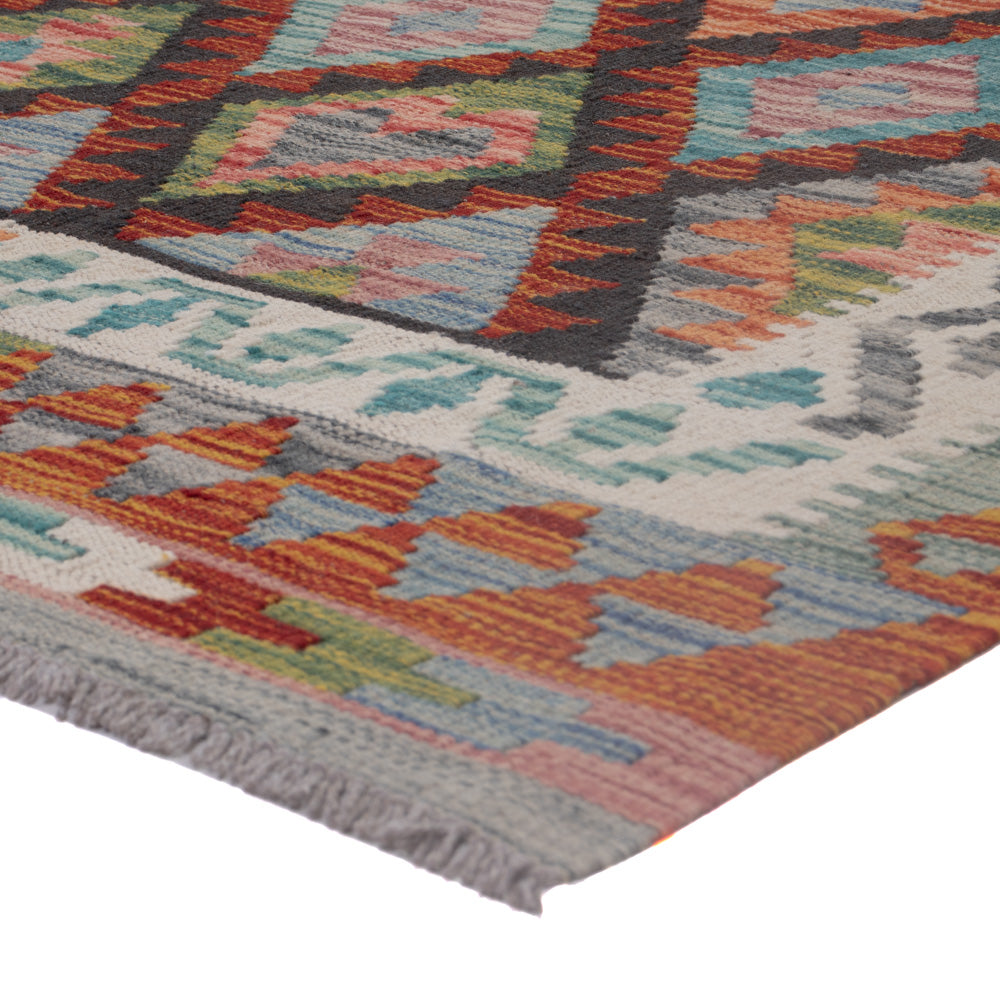 Kelim Rug - Splash - 196 x 155 cm - multicolored