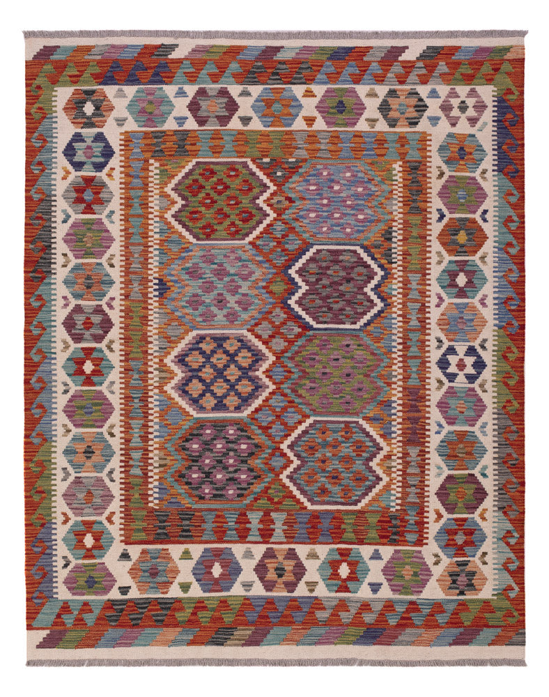 Kelim Rug - Splash - 195 x 158 cm - multicolored