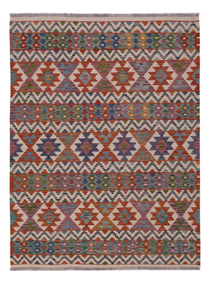 Kelim Rug - Splash - 202 x 151 cm - multicolored