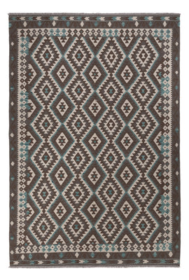 Kelim Rug - Splash - 300 x 204 cm - dark grey