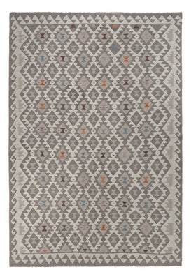 Kelim Rug - Splash - 296 x 202 cm - light grey