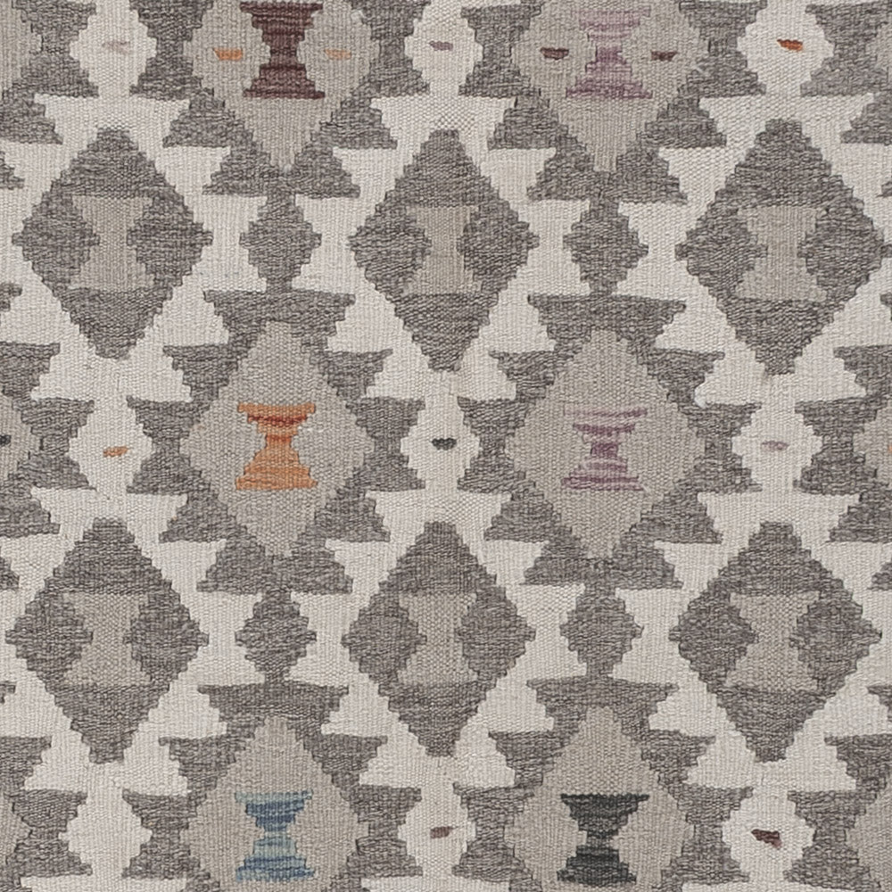 Kelim Rug - Splash - 296 x 202 cm - light grey