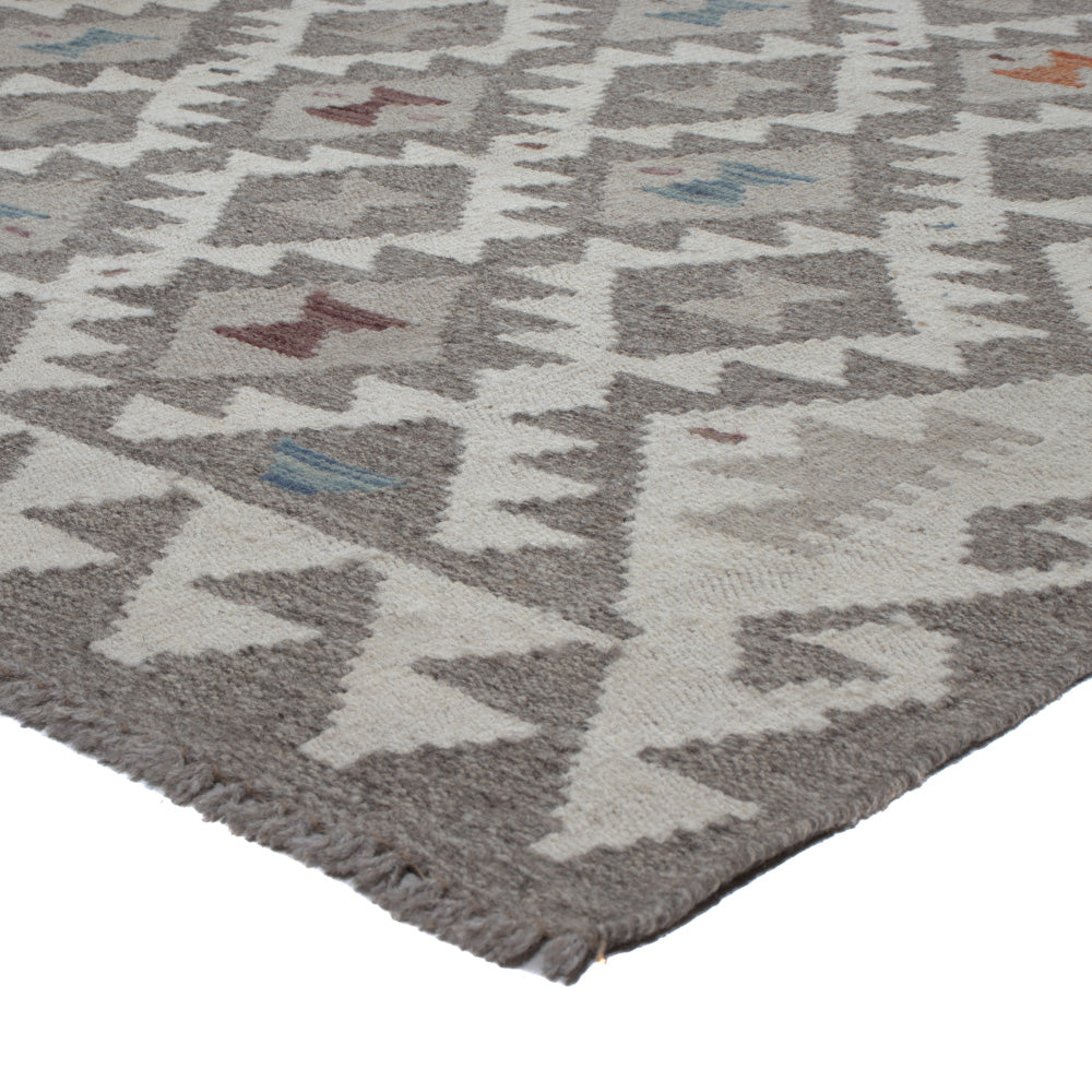 Kelim Rug - Splash - 296 x 202 cm - light grey