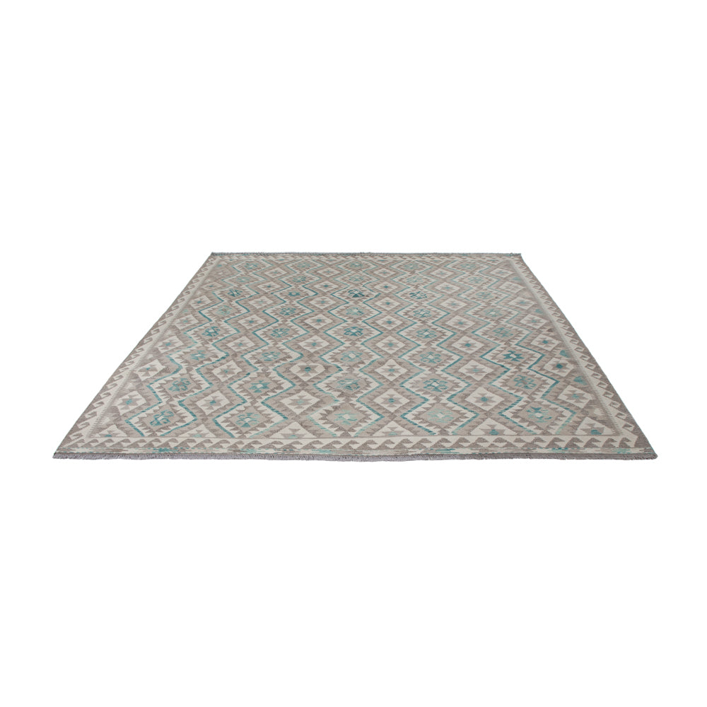 Kelim Rug - Splash - 300 x 253 cm - light green