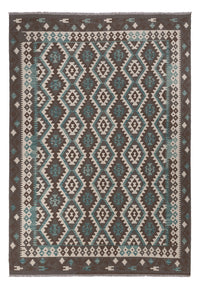 Kelim Rug - Splash - 296 x 205 cm - dark grey