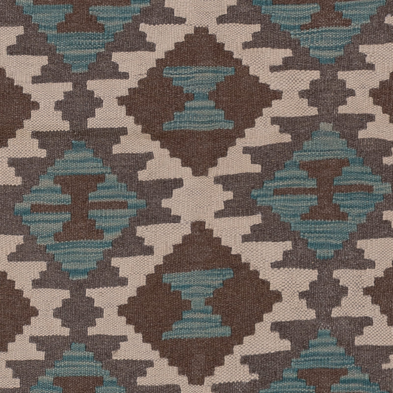 Kelim Rug - Splash - 195 x 151 cm - dark green