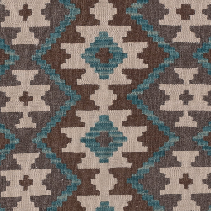 Kelim Rug - Splash - 190 x 147 cm - dark green