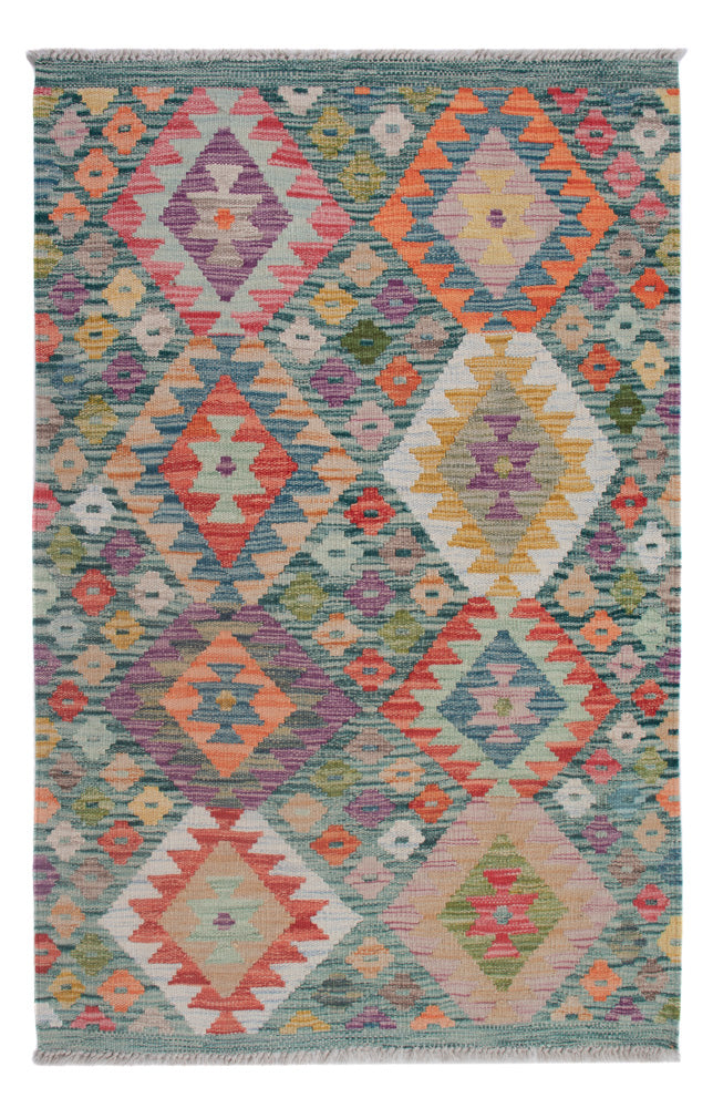 Kelim Rug - Splash - 128 x 84 cm - multicolored