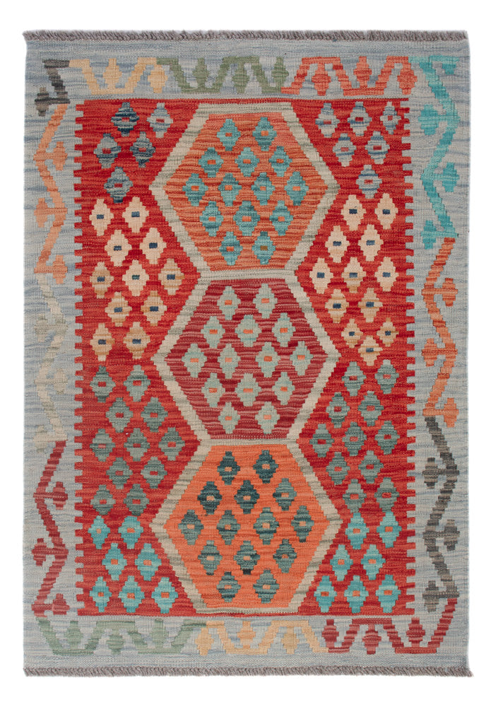 Kelim Rug - Splash - 124 x 85 cm - multicolored