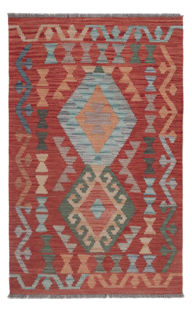 Kelim Teppich - Splash - 122 x 77 cm - mehrfarbig