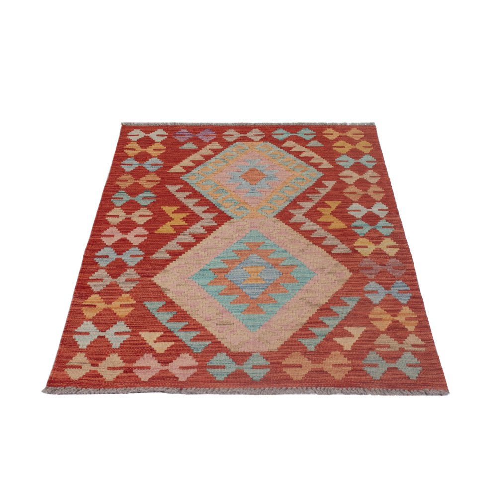 Kelim Rug - Splash - 129 x 78 cm - multicolored