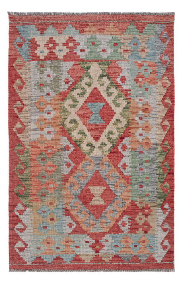 Kelim Rug - Splash - 123 x 79 cm - multicolored