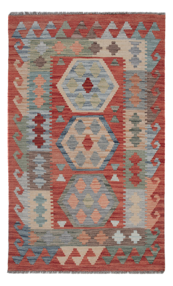 Kelim Rug - Splash - 131 x 80 cm - multicolored