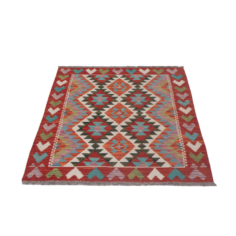 Kelim Teppich - Splash - 123 x 89 cm - mehrfarbig