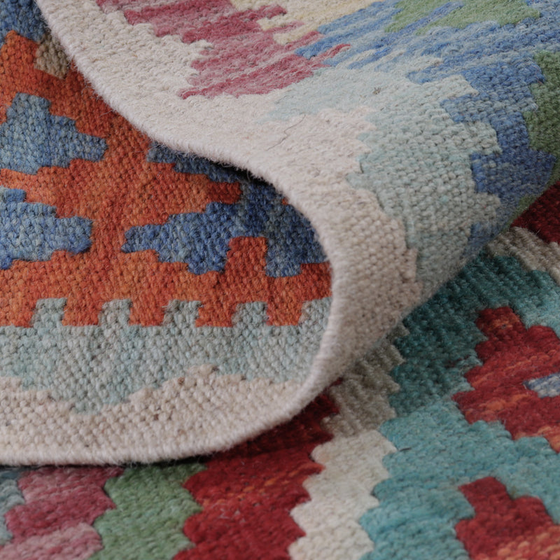 Kelim Rug - Splash - 131 x 85 cm - multicolored