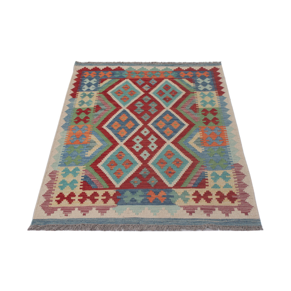Kelim Rug - Splash - 131 x 85 cm - multicolored
