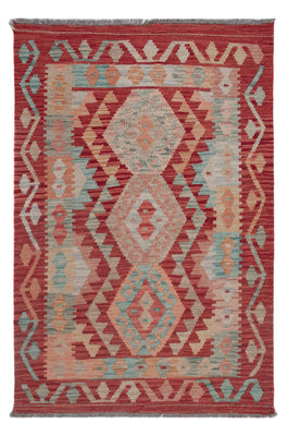 Kelim Rug - Splash - 122 x 84 cm - multicolored