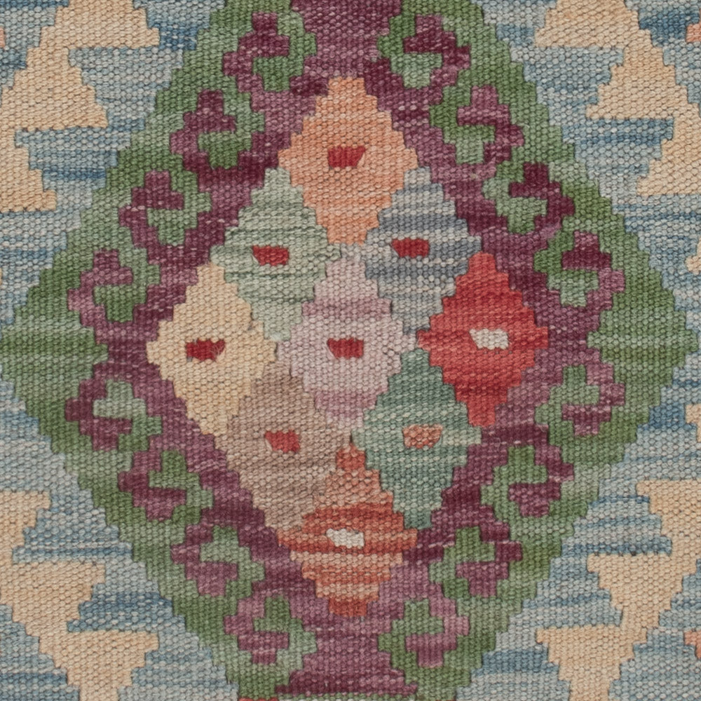 Kelim Rug - Splash - 128 x 89 cm - multicolored