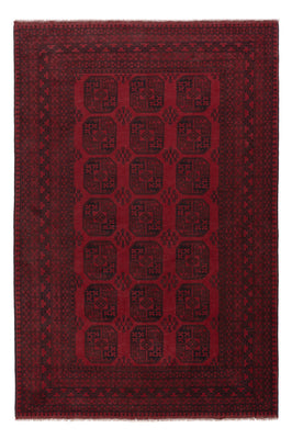 Afghan Rug - Filpa - 293 x 197 cm - dark red
