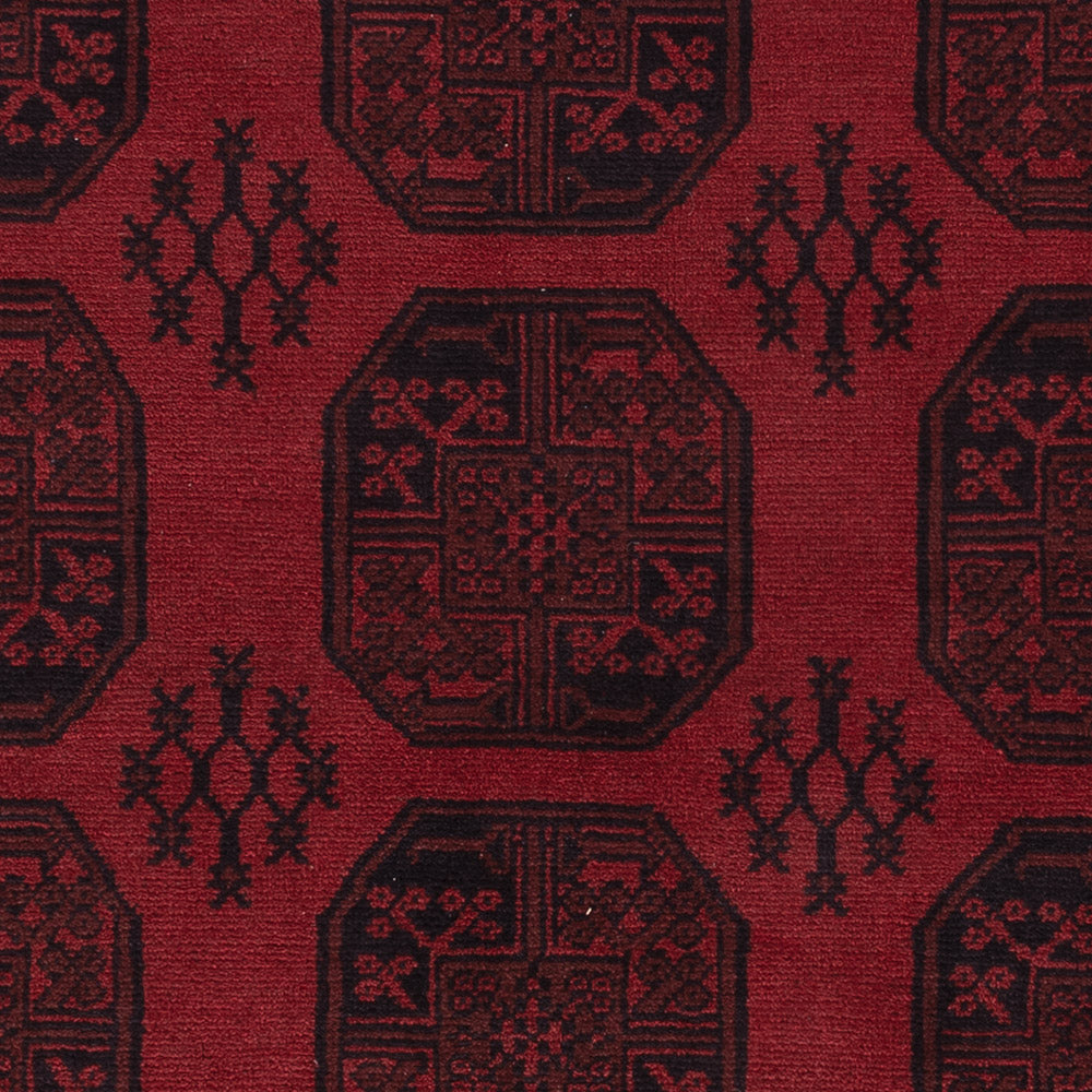 Afghan Rug - Filpa - 290 x 206 cm - dark red