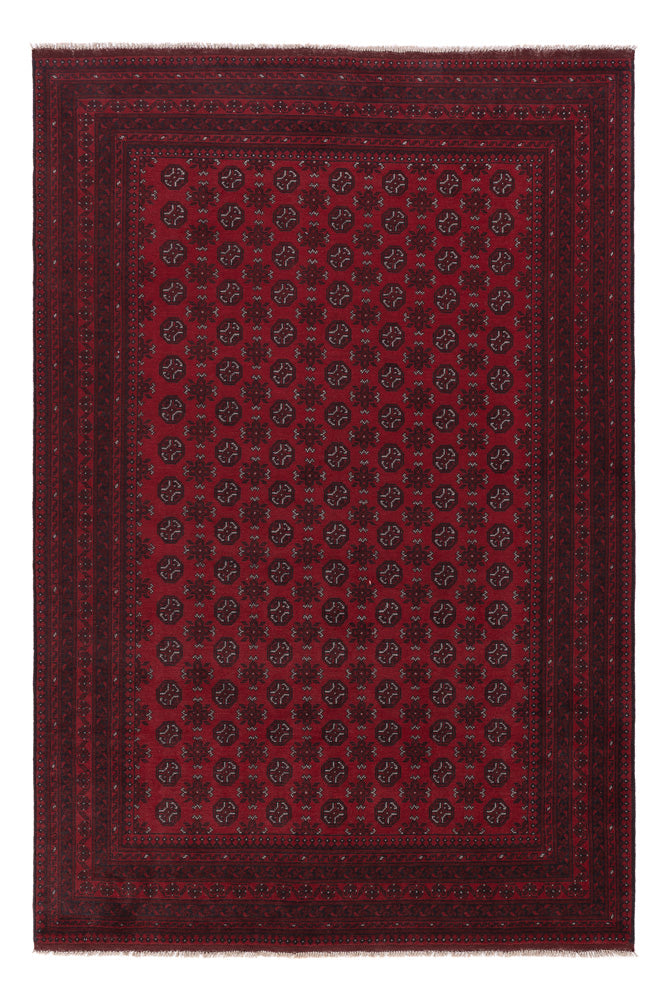 Afghan Rug - Filpa - 292 x 200 cm - dark red