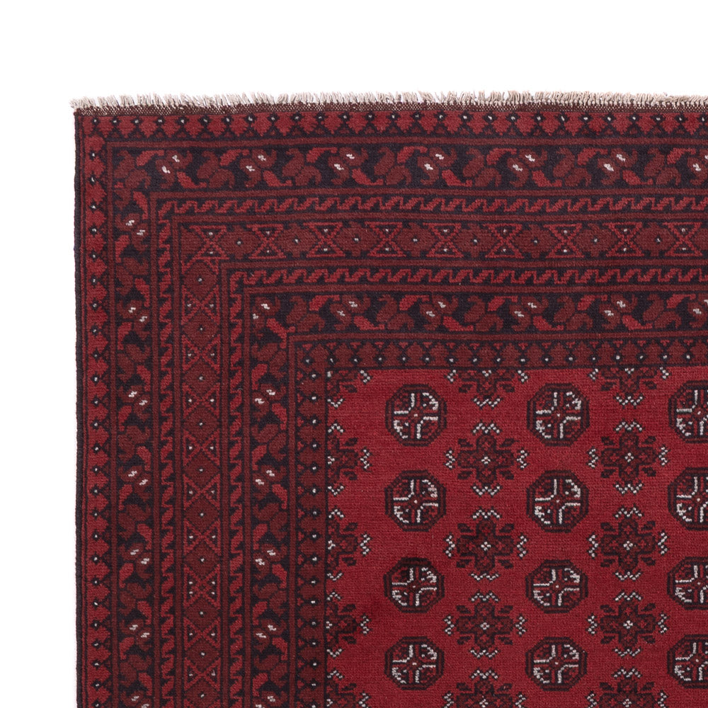 Afghan Rug - Filpa - 283 x 202 cm - dark red
