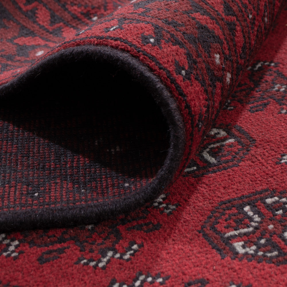 Afghan Rug - Filpa - 283 x 202 cm - dark red