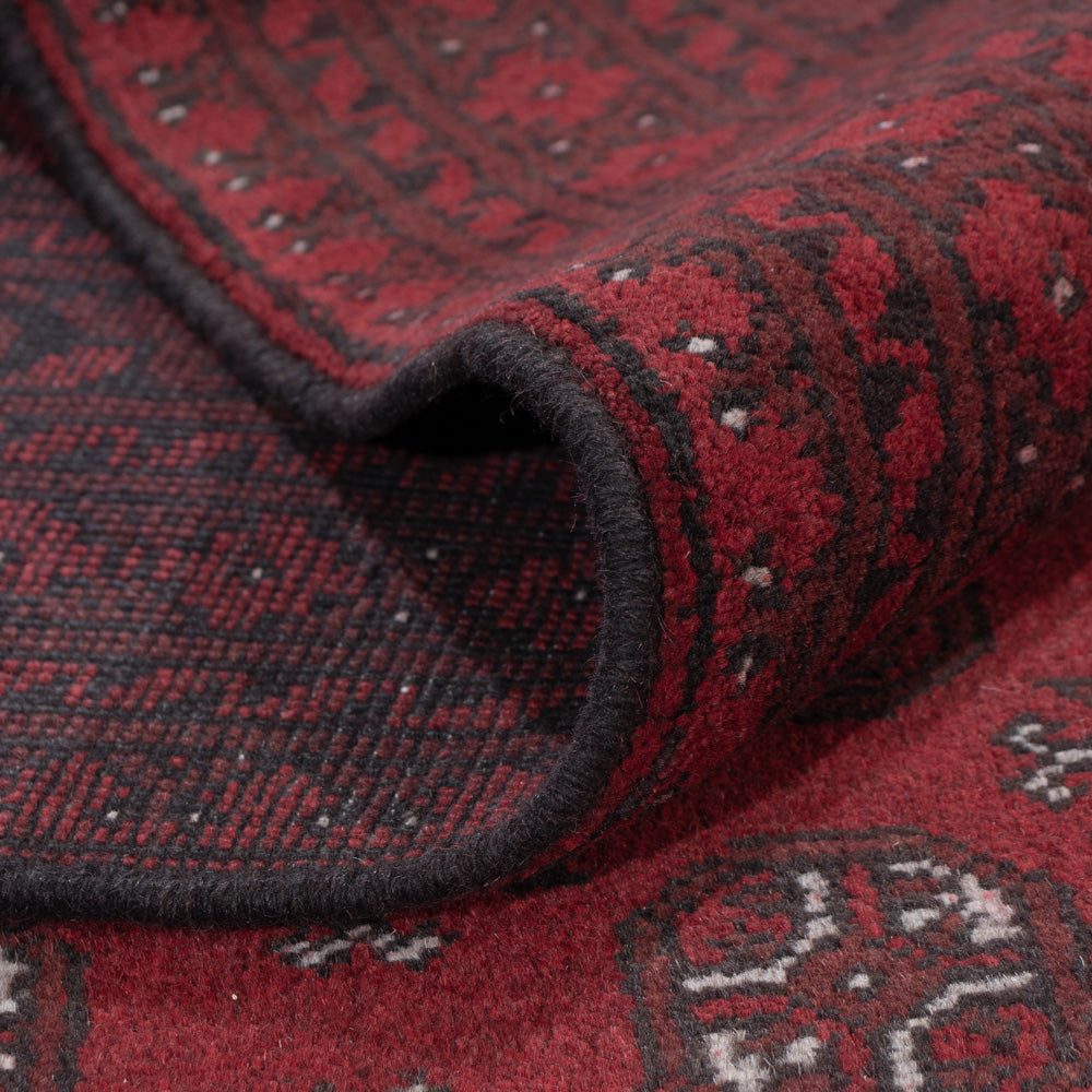 Afghan Rug - Filpa - 288 x 198 cm - dark red