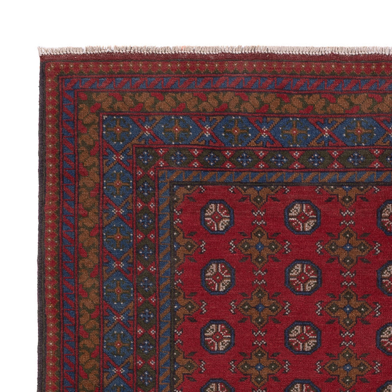 Afghan Rug - Filpa - 196 x 152 cm - dark red