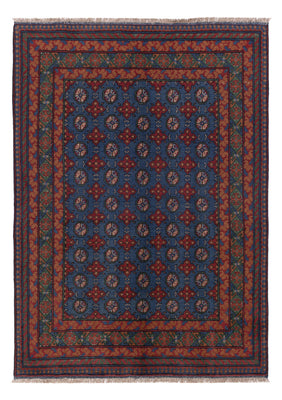 Afghan Rug - Filpa - 201 x 150 cm - dark blue