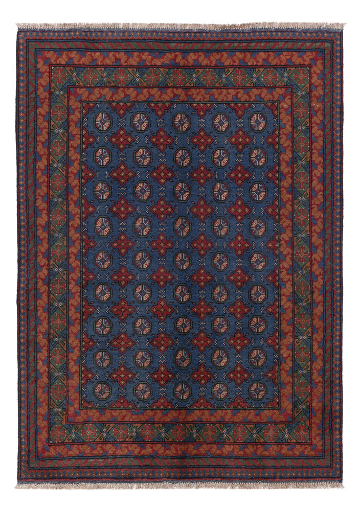 Afghan Rug - Filpa - 201 x 150 cm - dark blue