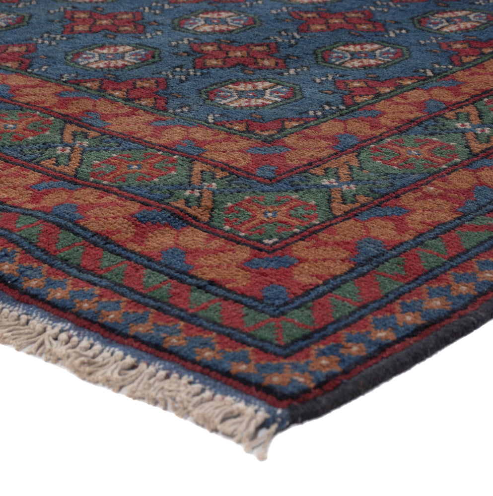 Afghan Rug - Filpa - 201 x 150 cm - dark blue