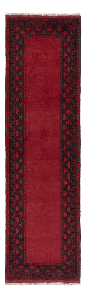 Runner Afghan Rug - Filpa - 293 x 80 cm - red