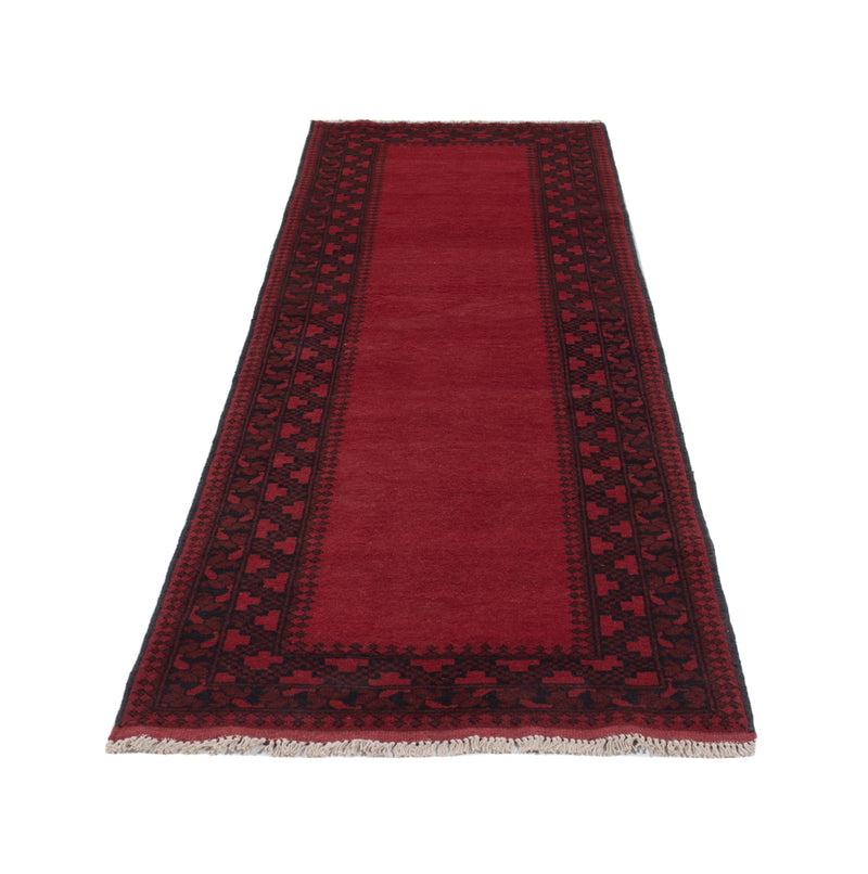 Runner Afghan Rug - Filpa - 293 x 80 cm - red